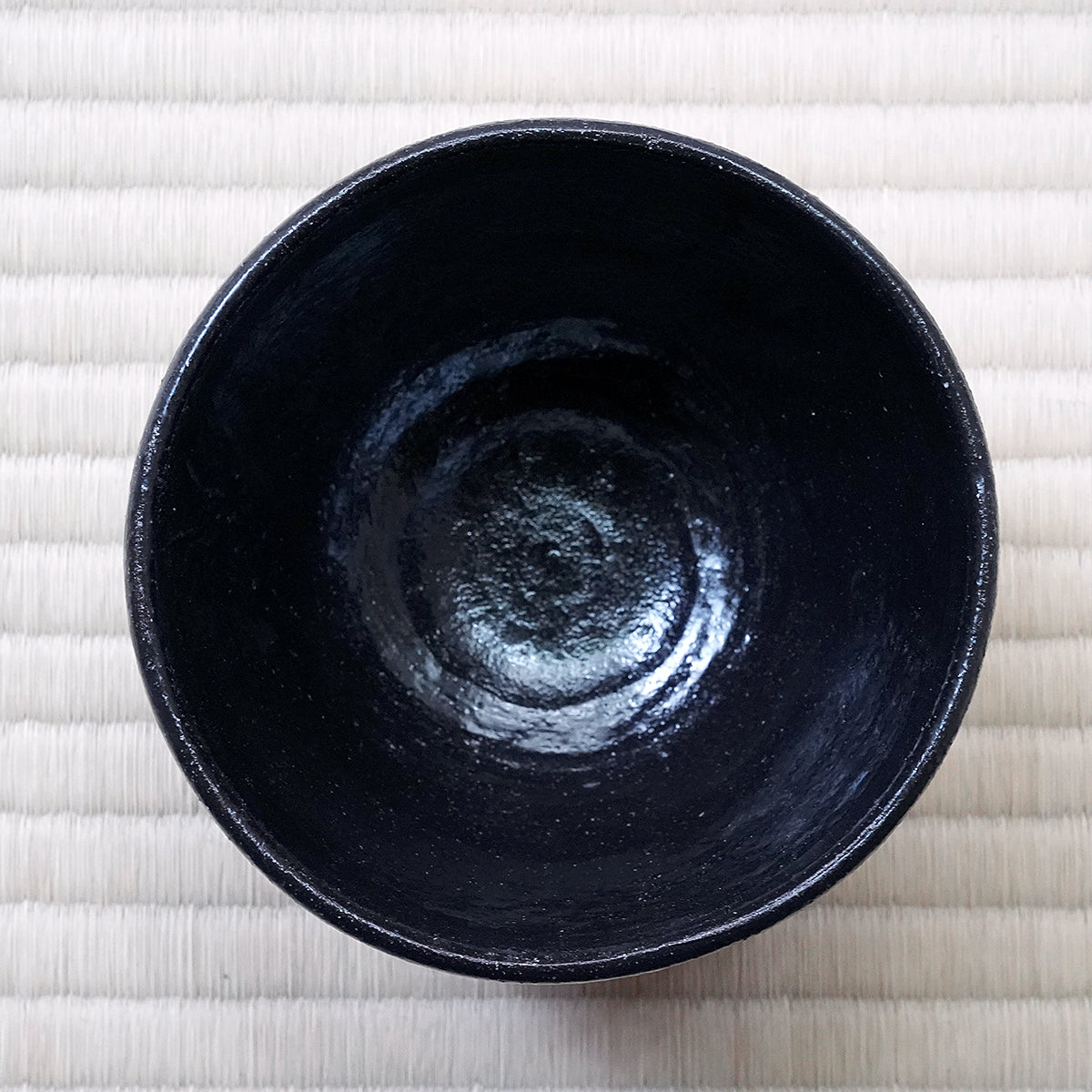 伊藤千穂　黒茶碗「赤珊瑚」　ITCTB006